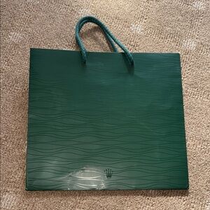 Green Rolex shopping bag